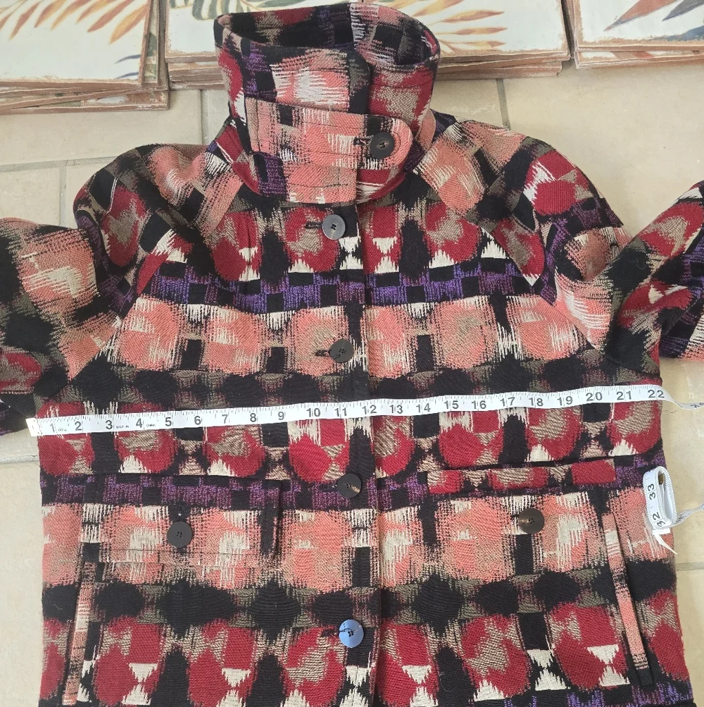 SÉZANE Leo Aztec Rose Pink Purple Jacquard Oversized Jacket New Without Tag RARE